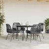 vidaXL 5-tlg. Garten-Essgruppe mit Kissen Schwarz Poly Rattan Glas 3334465 Bild 3