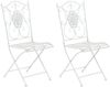 TPFGarden Gartenstuhl Sidan - für Garten, Balkon, Terrasse - Farbe: weiß (Hochwertiger und stabiler Gartenstuhl aus Eisen, 2 St), Balkonstuhl, Bistrostuhl - Maße (TxBxH): 49 x 42 x 91.5 cm Bild 5