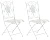 TPFGarden Gartenstuhl Sidan - für Garten, Balkon, Terrasse - Farbe: weiß (Hochwertiger und stabiler Gartenstuhl aus Eisen, 2 St), Balkonstuhl, Bistrostuhl - Maße (TxBxH): 49 x 42 x 91.5 cm Bild 4