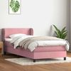 vidaXL Boxspringbett mit Matratze Rosa 90x210 cm Samt 3317348 Bild 3
