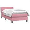 vidaXL Boxspringbett mit Matratze Rosa 90x210 cm Samt 3317348 Bild 4