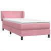 vidaXL Boxspringbett mit Matratze Rosa 90x210 cm Samt 3317348 Bild 2