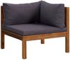 vidaXL Modulares Ecksofa mit Dunkelgrauen Kissen Massivholz Akazie 316286 Bild 2
