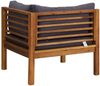 vidaXL Modulares Ecksofa mit Dunkelgrauen Kissen Massivholz Akazie 316286 Bild 5
