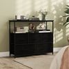 COSTWAY Sideboard, mit 5 Stoff Schubladen & Regalen Schubladenschrank Bild 3