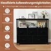 COSTWAY Sideboard, mit 5 Stoff Schubladen & Regalen Schubladenschrank Bild 2