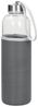 elasto Trinkflasche 700 ml Glasflasche "Pure" Wasserflasche mit softer Hülle, Sportflasche, Für Unterwegs, Bottle, Schule und Arbeit, Kautschukhülle Bild 2