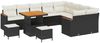vidaXL Gartensofa-set mit Kissen mit Kissen 12 pcs Schwarz Poly Rattan 3365030 Bild 2
