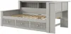 Stauraumbett, 90x200cm, Schlafsofa mit LED-Beleuchtung, Lattenrost, Schubladen, Regal, Steckdose, USB/Type-C, Holzbett, Jugendbett, Einzelbett Bild 5