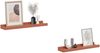 vidaXL Wandregal mit Regal 2 pcs Rot 40 x 9 x 3 cm Holzwerkstoff 42020001 Bild 3