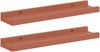 vidaXL Wandregal mit Regal 2 pcs Rot 40 x 9 x 3 cm Holzwerkstoff 42020001 Bild 2