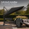 STEELSØN 'Elaris' Premium Sonnenschirm 300x300 cm quadratisch, neigbar und 360-Grad drehbar, schwarz, Ampelschirm inkl. Hülle, extrem robuste Metall-Stange, 220 g/m² Polyester, UV50+ Bild 3