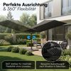 STEELSØN 'Elaris' Premium Sonnenschirm 300x300 cm quadratisch, neigbar und 360-Grad drehbar, schwarz, Ampelschirm inkl. Hülle, extrem robuste Metall-Stange, 220 g/m² Polyester, UV50+ Bild 2