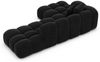 Samtstoff Ecksofa Formentera Lounge L Form - Samtstoff - schwarz - Links Bild 4