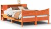 vidaXL Massivholzbett ohne Matratze Wachsbraun 135x190 cm Kiefernholz 3323310 Bild 2