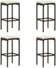 vidaXL 5-tlg. Gartenbar-Set mit Kissen Poly Rattan Braun 3064913 Bild 4