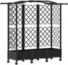 vidaXL Hochbeet mit Rankgitter und Dach Schwarz 163 x 40 x 129 cm PP 3423105 Bild 2