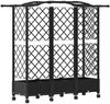 vidaXL Hochbeet mit Rankgitter und Dach Schwarz 163 x 40 x 129 cm PP 3423105 Bild 5
