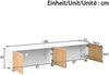 TV-Schrank Bogenrelief 4 Türen Metallfüße, moderner ,TV-Lowboard Bild 5