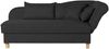 Recamiere mit Armteil rechts klappbar Katia Bezug Flachgewebe Buche natur / schwarz 22667 Bild 2