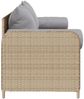 vidaXL Gartensofa mit Kissen 3-Sitzer Beige Poly Rattan 4104175 Bild 5