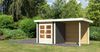 Gartenhaus Kandern 1 - 204x204 cm mit Anbaudach 2,35 m und Rückwand, 28 mm terragrau, Karibu Bild 2