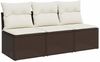 vidaXL Gartensofa mit Kissen 3-Sitzer Braun Poly Rattan 366219 Bild 2