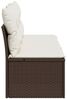 vidaXL Gartensofa mit Kissen 3-Sitzer Braun Poly Rattan 366219 Bild 5