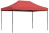 vidaXL Pop-Up Partyzelt, faltbar, Stahl / PE, Burgunderrot, ohne Seitenteile, 315 x 410 x 279 cm Bild 5