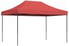 vidaXL Pop-Up Partyzelt, faltbar, Stahl / PE, Burgunderrot, ohne Seitenteile, 315 x 410 x 279 cm Bild 2