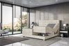 MEBLINI Boxspringbett Elektrisch EDISON 140x200 cm mit Bettkasten - H3/Creme Samt Polsterbett - Doppelbett mit Toppers & Taschenfederkern-Matratzen Bild 2