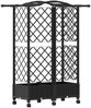 vidaXL Hochbeet mit Rankgitter und Dach Schwarz 124 x 40 x 129 cm PP 3423018 Bild 5