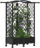 vidaXL Hochbeet mit Rankgitter und Dach Schwarz 124 x 40 x 129 cm PP 3423018 Bild 3