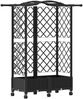 vidaXL Hochbeet mit Rankgitter und Dach Schwarz 124 x 40 x 129 cm PP 3423018 Bild 2