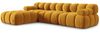 Micadoni Modulares Sofa Bellis 4-Sitzer mit flachem Modul Samt Bluvel Gelb Bild 2