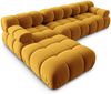 Micadoni Modulares Sofa Bellis 4-Sitzer mit flachem Modul Samt Bluvel Gelb Bild 3