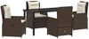 vidaXL Garten Essgruppe 5 pcs Braun Poly-Rattan 3380948 Bild 2