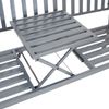 Metall-Gartenbank mit integriertem Klapptisch 3-Sitzer Sitzbank Gartenmöbel Bank Bild 2