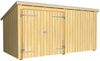 Plus Gartenhaus Nordic Multi 416 x 208 cm natur mit Doppeltür, Dachpappe Bild 3