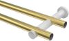 Gardinenstangen-Set Platon Mavell 100 cm, 2-läufig (ohne Ringe), 20 mm Ø Messing-Optik Bild 3