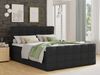 Boxspringbett Best Lux mit Fußteil, 2 Bettkästen, Bonell-Matratze und Topper, Polsterbett (Schwarz (Inari 100), 180 x 200 cm) Bild 5