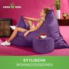 Green Bean® 2er Set XXL Sitzsack "Square+Stay" inkl. Poufmit mit EPS-Perlen - Riesensitzsack 140x180 Liege-Kissen Bean-Bag Chair - Lila Bild 3