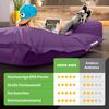 Green Bean® 2er Set XXL Sitzsack "Square+Stay" inkl. Poufmit mit EPS-Perlen - Riesensitzsack 140x180 Liege-Kissen Bean-Bag Chair - Lila Bild 2