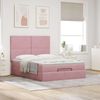 vidaXL Ottoman-Bett mit Matratzen & LEDs Rosa 140x190 cm Samt 3314251 Bild 4