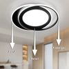 ZMH Deckenlampe LED Deckenleuchte Schlafzimmer - Wohnzimmerlampe Schwarz Schlafzimmerlampe Dimmbar 66W mit Fernbedienung Wohnzimmer Deckenbeleuchtung Modern Küchenlampe Ring 48.5cm für Küche Flur Büro Bild 4