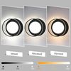 ZMH Deckenlampe LED Deckenleuchte Schlafzimmer - Wohnzimmerlampe Schwarz Schlafzimmerlampe Dimmbar 66W mit Fernbedienung Wohnzimmer Deckenbeleuchtung Modern Küchenlampe Ring 48.5cm für Küche Flur Büro Bild 2
