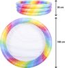 SunClub Planschbecken Regenbogen rund Ø 168 x 38 cm mit Glitzerdesign und 3 Luftringen Bild 4