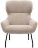 Sessel und Hocker Set Teddyfell Taupe Bild 4