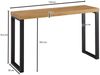 Konsolentisch Eiche-Dekor / Schwarz 120 x 39 x 75,5 cm Design Anrichte Flur, Ablagetisch Schmal, Flurtisch mit Metallbeine, Dielentisch Lang Hoch Bild 4