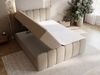 GrainGold Boxspringbett mit Bettkästen CLOUD, Modern Bett mit Kopfteil - 180x200 cm, Braun (1x Bett + 1x Topper) Bild 3